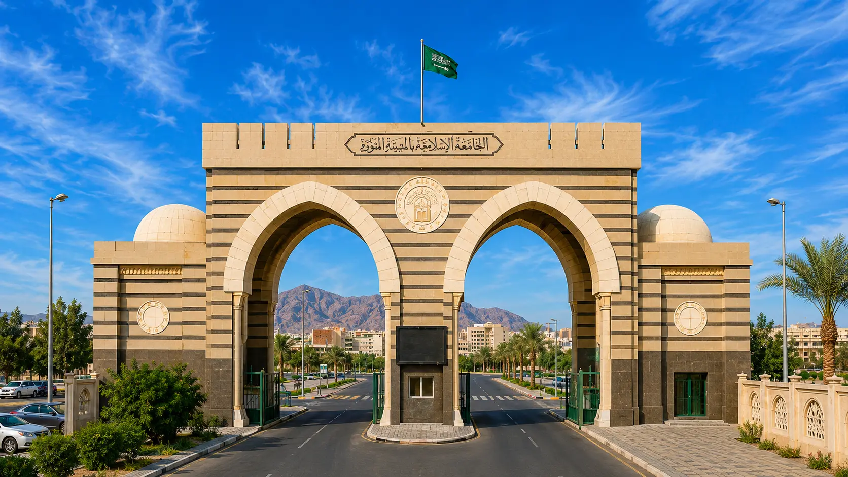 Islamic University of Madinah campus entrance gate
